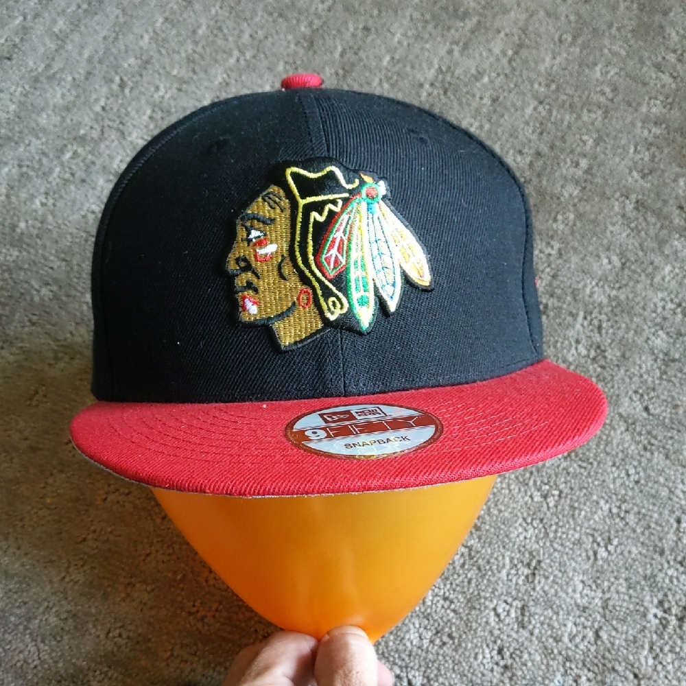 Classic Chicago Blackhawks New Era Black Snapback Cap